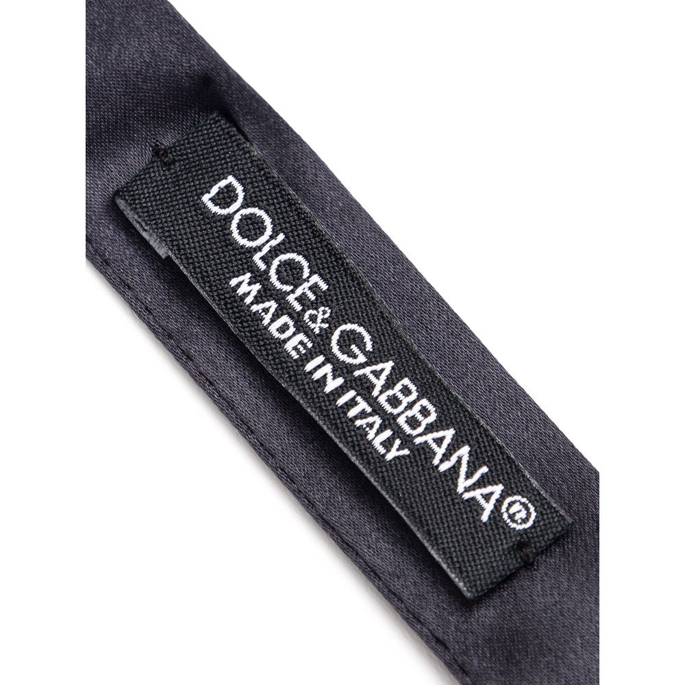 Dolce &amp; Gabbana Graue Seidenkrawatten und Fliege