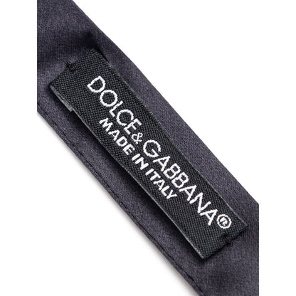 Dolce &amp; Gabbana Graue Seidenkrawatten und Fliege