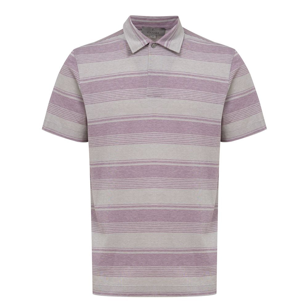 Polo en coton gris Canali