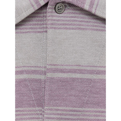 Polo en coton gris Canali