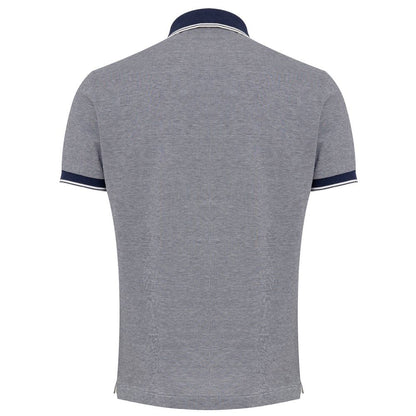 Polo en coton bleu Canali