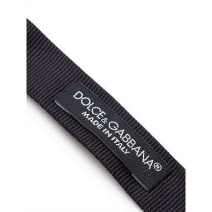 Dolce &amp; Gabbana Schwarze Seidenkrawatten und Fliege
