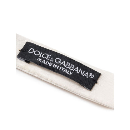 Dolce &amp; Gabbana Weiße Seidenkrawatten und Fliege