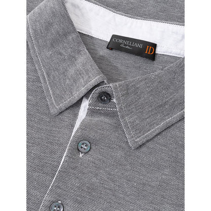 Graues Poloshirt aus Baumwolle von Corneliani