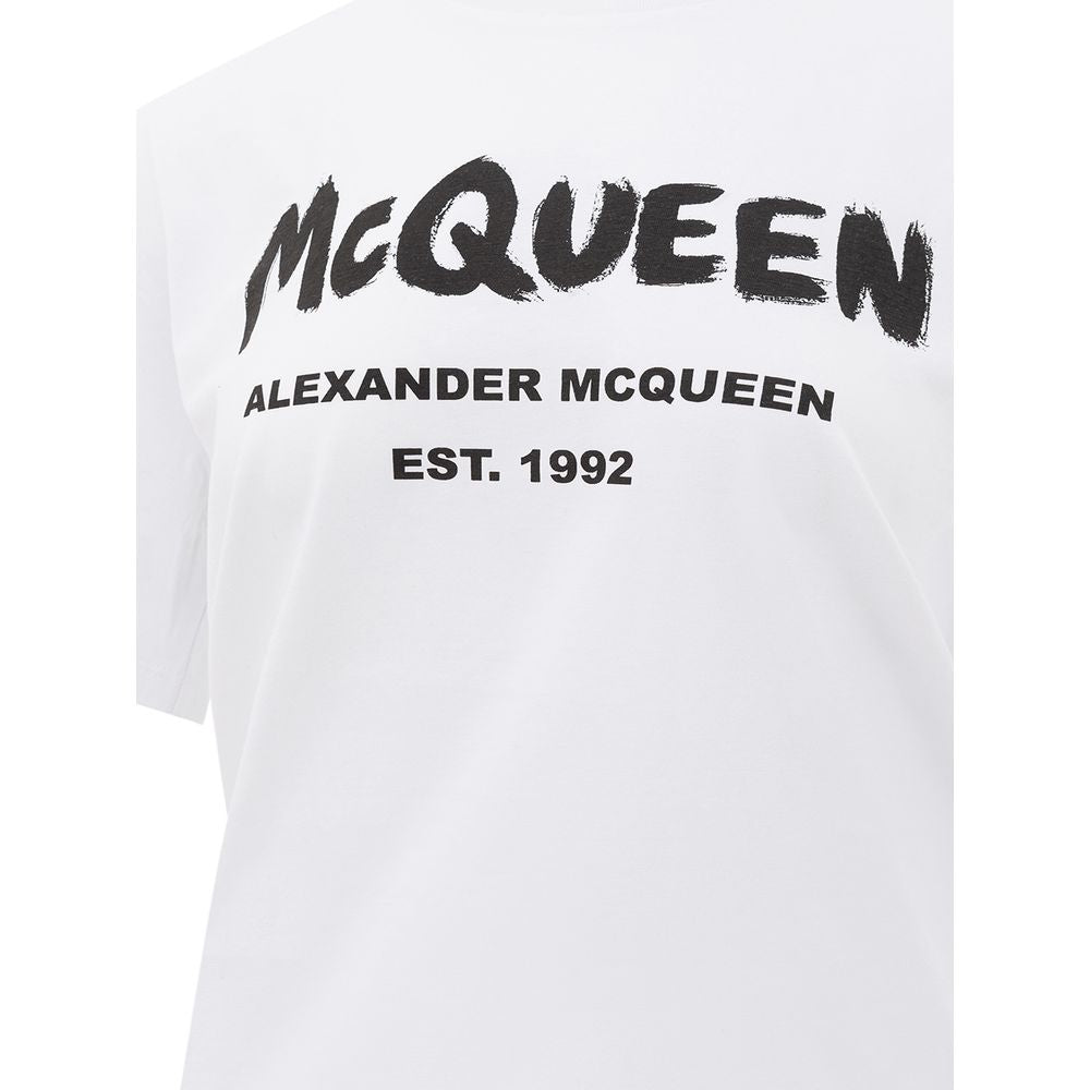 Alexander McQueen Weiße Baumwolloberteile und T-Shirts