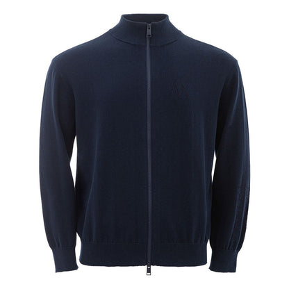 Maglione in cotone blu Armani Exchange