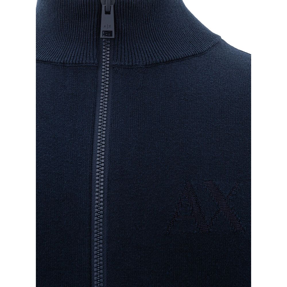 Maglione in cotone blu Armani Exchange