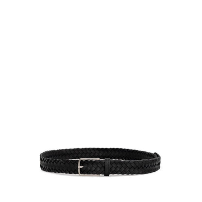 Bottega Veneta Schwarzer Ledergürtel