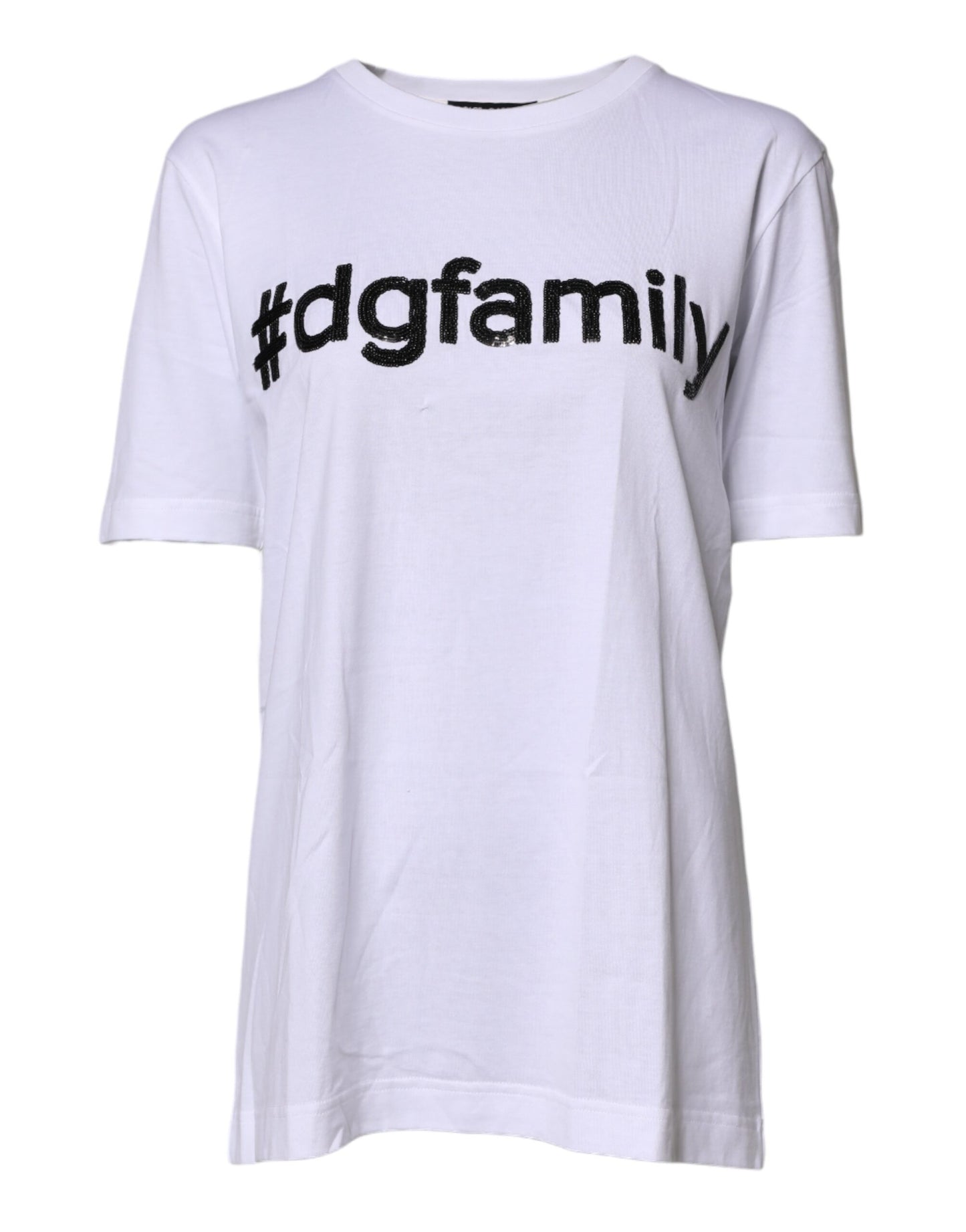 Dolce & Gabbana White #DGFAMILY Embroidery Cotton T-shirt