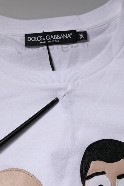 Dolce & Gabbana White #DGFAMILY Embroidery Cotton T-shirt