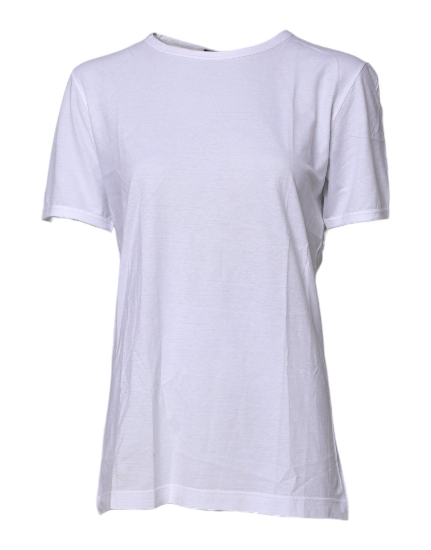 Dolce & Gabbana White Short Sleeves Round Neck Top T-shirt