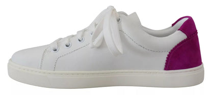 Dolce & Gabbana White Classic Sneakers Women Leather Shoes