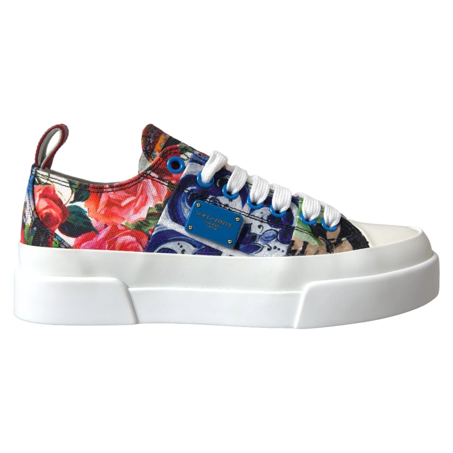 Dolce & Gabbana Multicolor Patchwork Low Top Sneakers Shoes