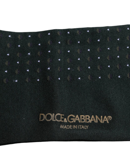 Dolce & Gabbana Black Polka Dots Cotton Mid Calf Socks