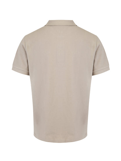 Polo en coton col classique Burberry couleur Pierre Pâle