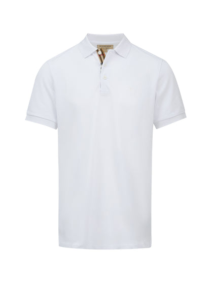 Polo en coton blanc à col de Burberry
