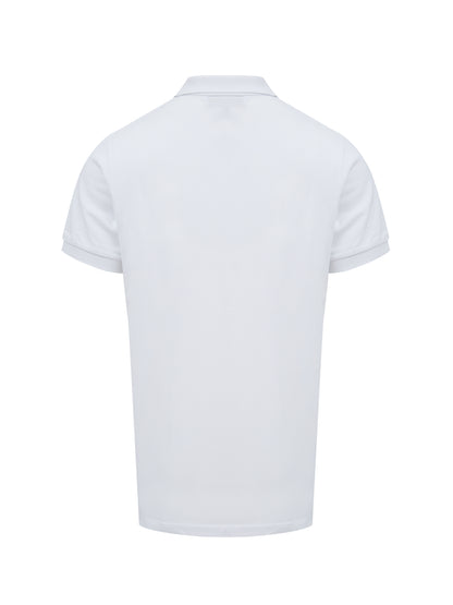 Polo en coton blanc à col de Burberry