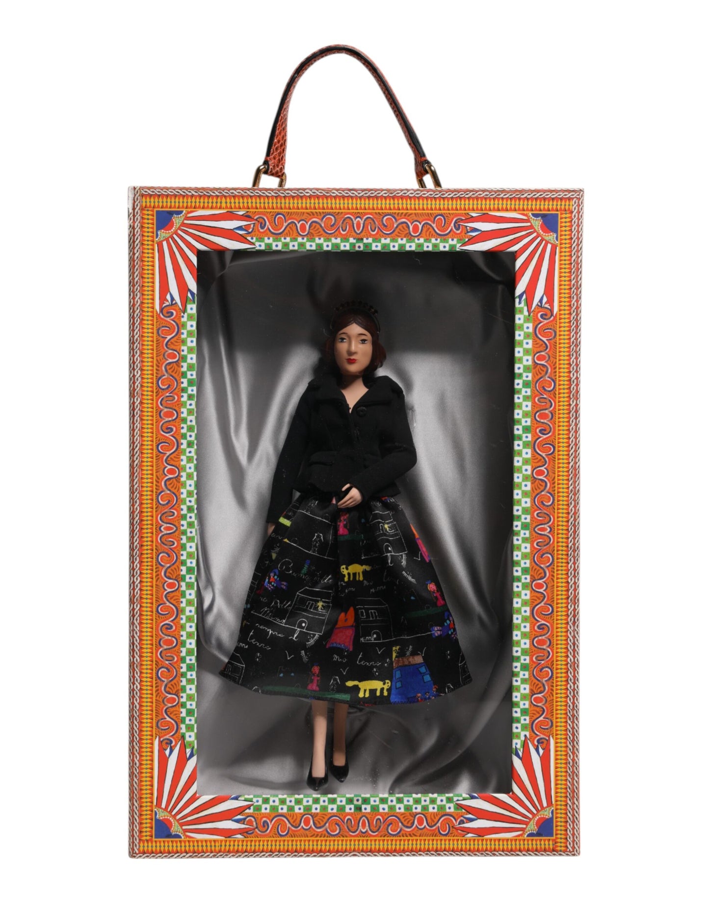 Dolce & Gabbana Black Dress Ceramic Porcelain Fashion Leather Sicily Dolls