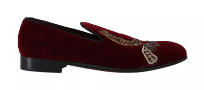 Mocassini in velluto bordeaux Scarpe a ferro di cavallo color canna di fucile