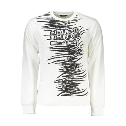 Cavalli Class White Cotton Sweater