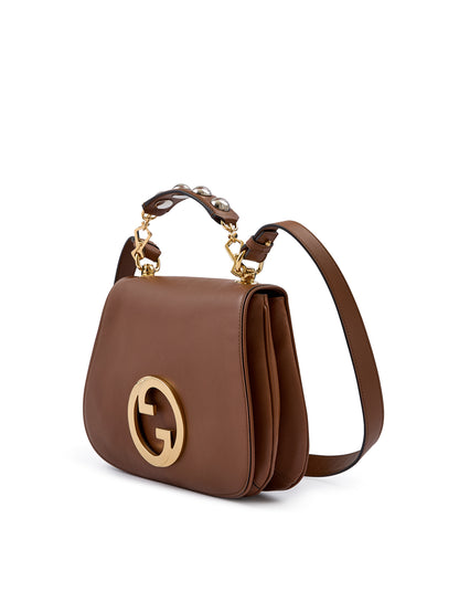 Gucci Roxy Brown Calfskin Shoulder Flap Bag