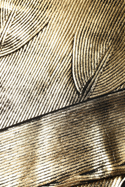 Dolce & Gabbana Gold Round Neck Long Sleeve Pullover Top