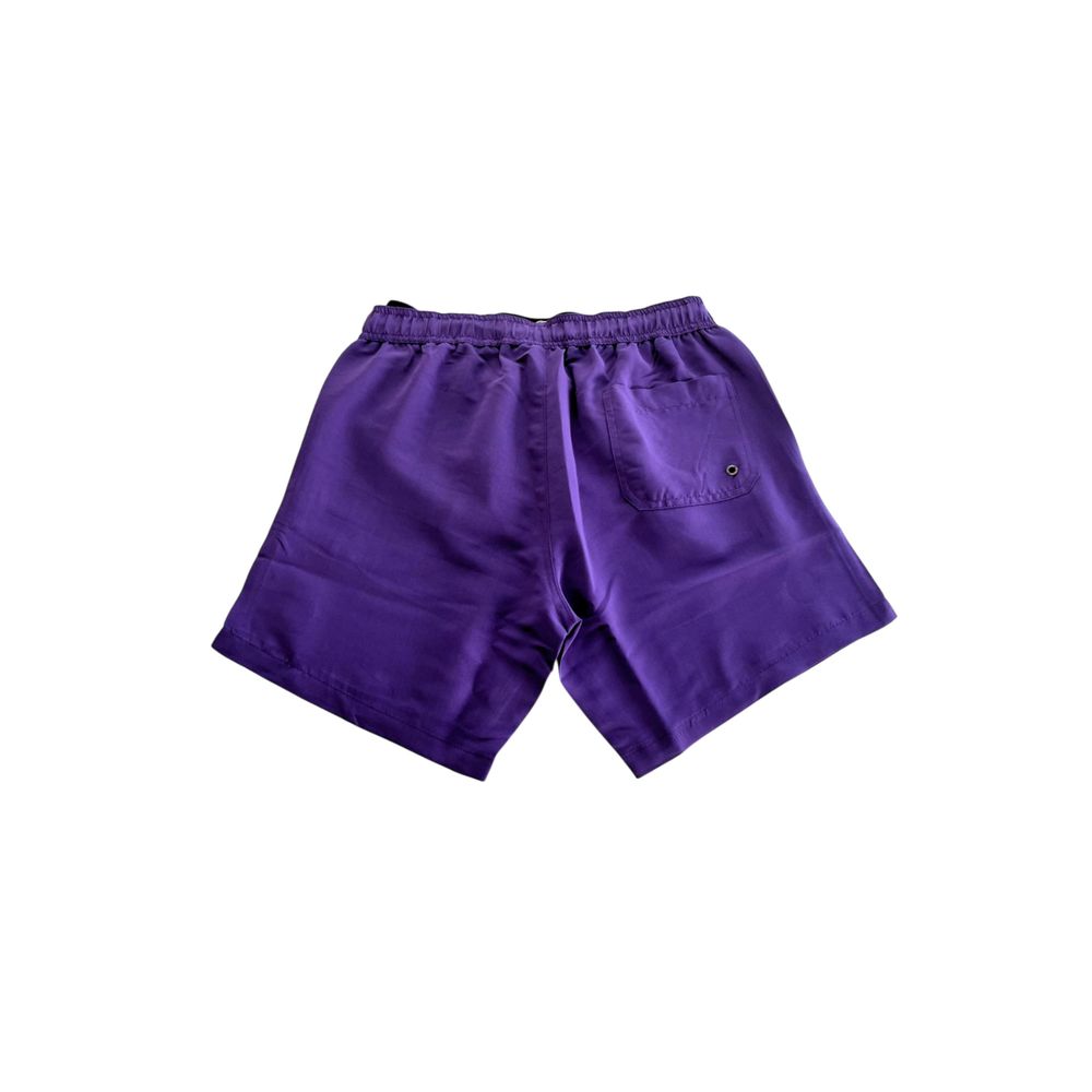 Trussardi Beachwear Purple Polyester Swimwear
