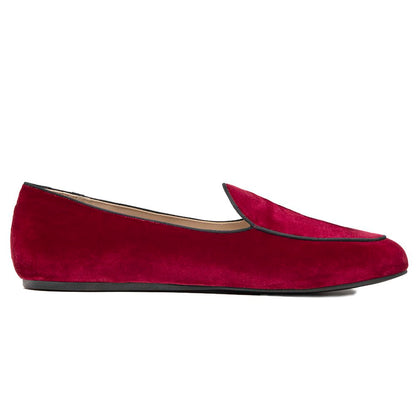 Charles Philip Red Velvet Loafer