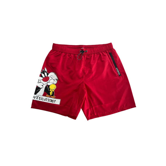 Iceberg Red Polyester Swimwear