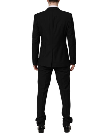 Dolce & Gabbana Black MARTINI Crystal Embellished 3 Pc Suit