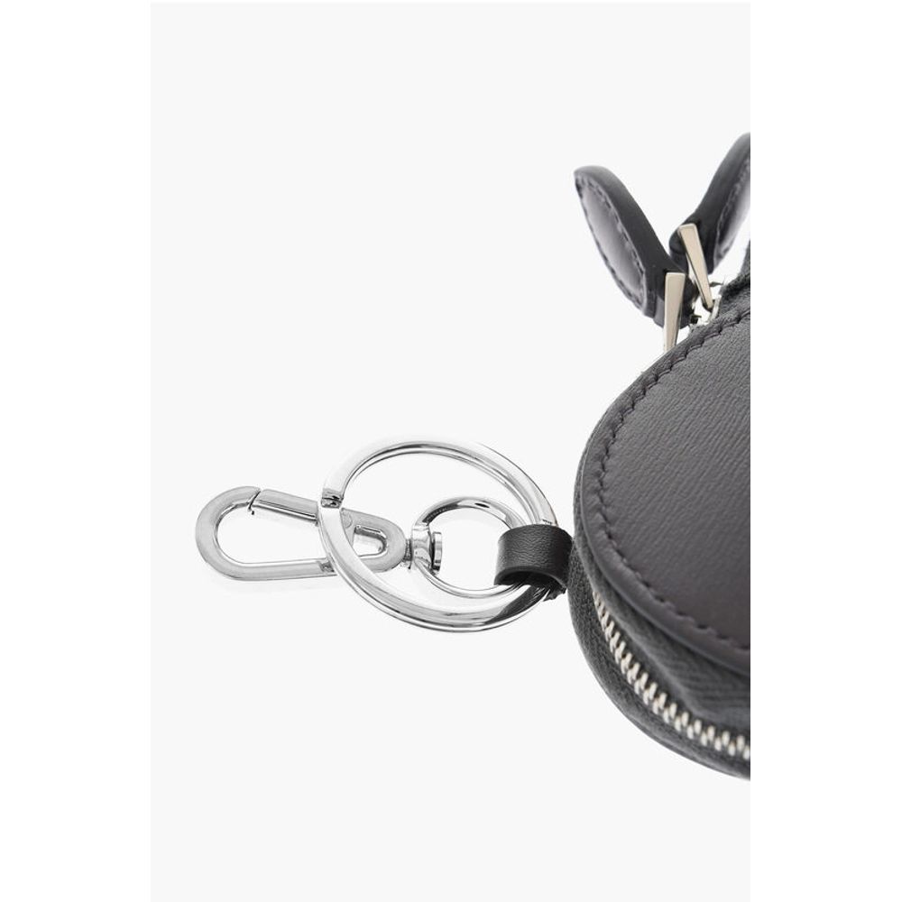 Alaïa Leather HEART Zipped Wallet with Carabiner