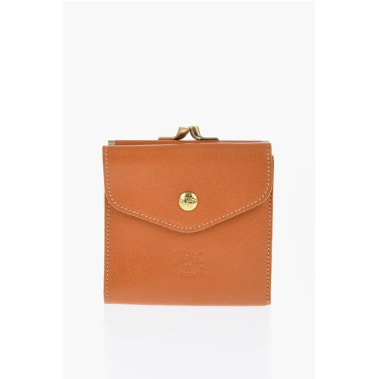 Il Bisonte Solid Color Leather Wallet