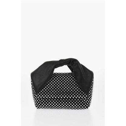 J.W.Anderson Leather MIDI TWISTER Handbag Embellished with Rhinestones