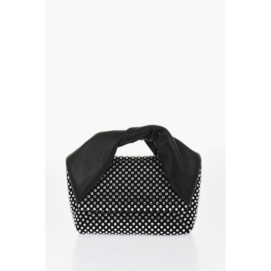 J.W.Anderson Leather MIDI TWISTER Handbag Embellished with Rhinestones