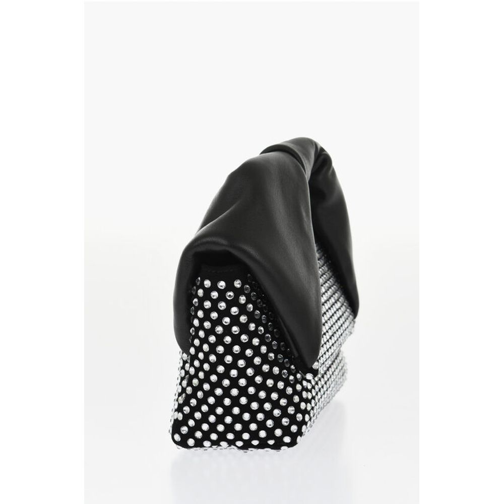 J.W.Anderson Leather MIDI TWISTER Handbag Embellished with Rhinestones