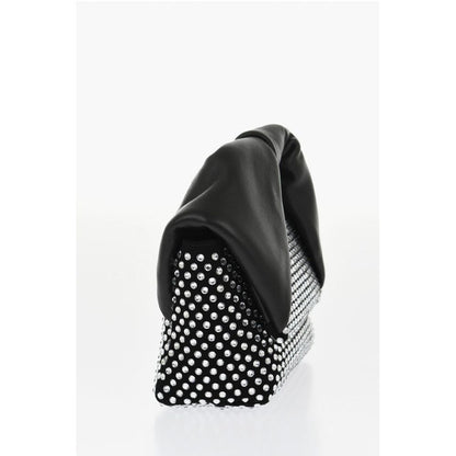 J.W.Anderson Leather MIDI TWISTER Handbag Embellished with Rhinestones