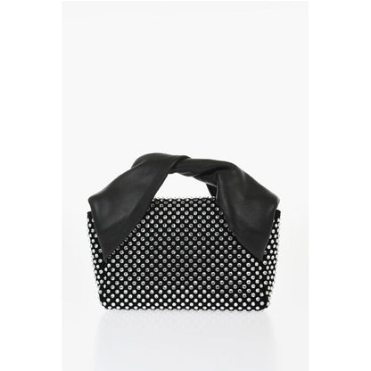 J.W.Anderson Leather MIDI TWISTER Handbag Embellished with Rhinestones