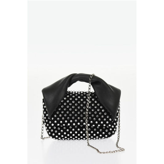 J.W.Anderson Leather NANO TWISTER Mini Bag Embellished with Rhinestones