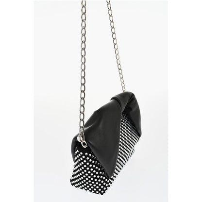 J.W.Anderson Leather MIDI TWISTER Handbag Embellished with Rhinestones