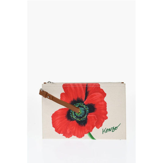 Kenzo Cotton Twill Pouch With Embroidery