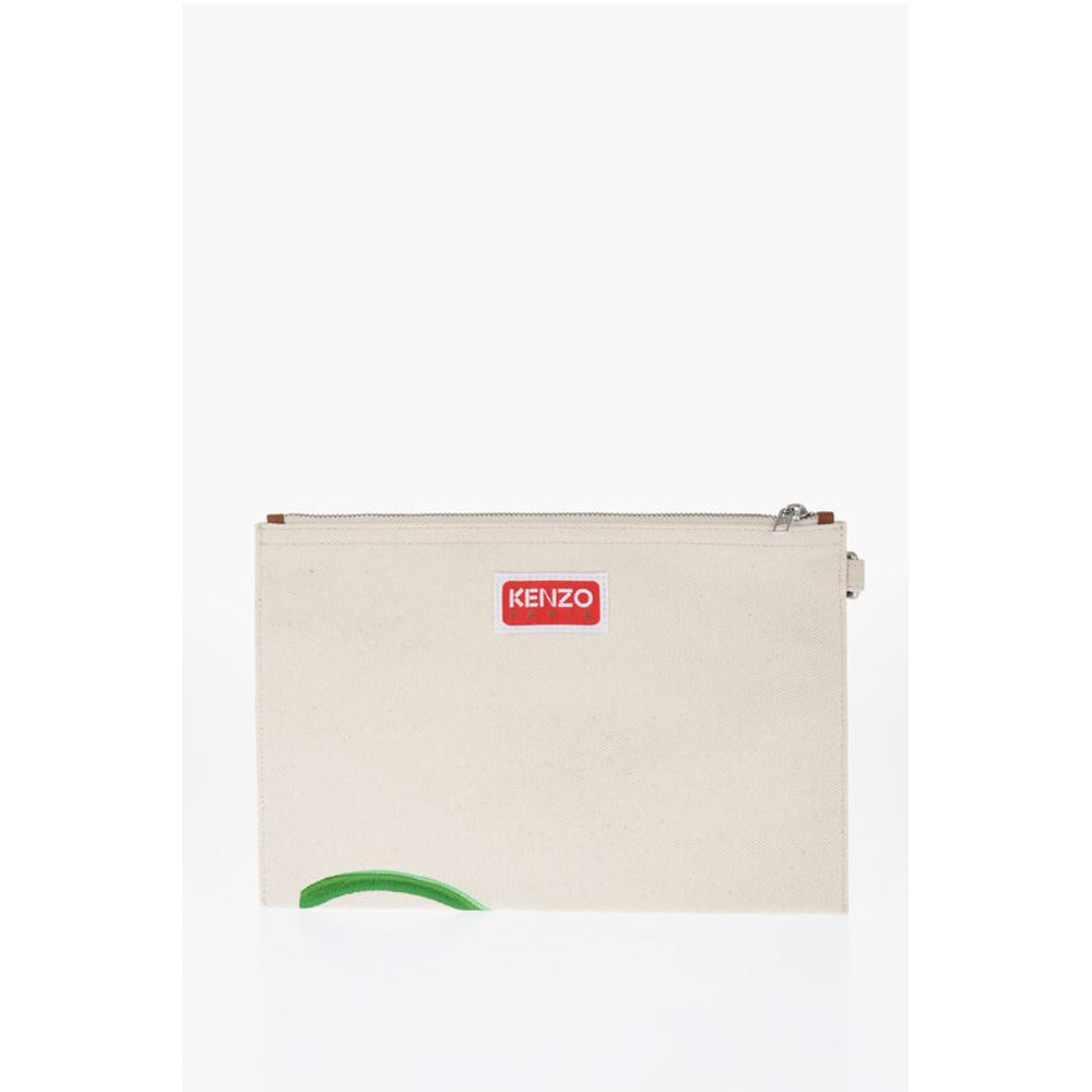 Kenzo Cotton Twill Pouch With Embroidery