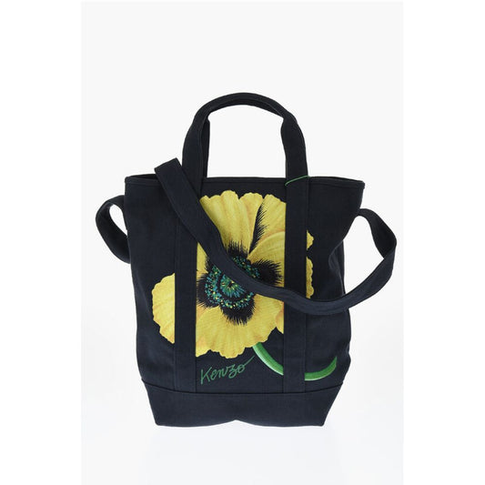 Kenzo Cotton Twill Tote Bag with Maxi Embroidery
