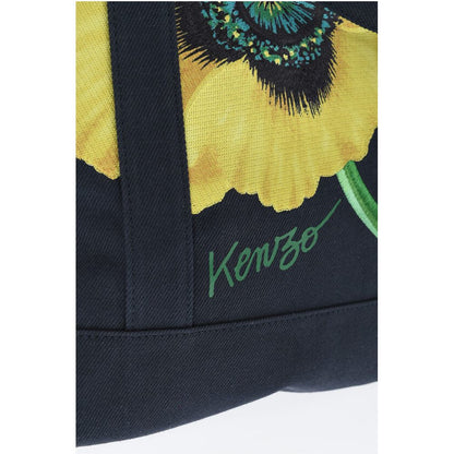 Kenzo Cotton Twill Tote Bag with Maxi Embroidery