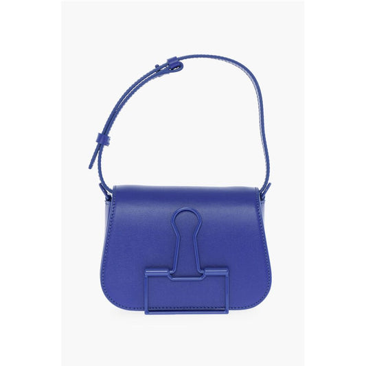 Off-White Solid Color Leather SKELETON BINDER Shoulder Bag
