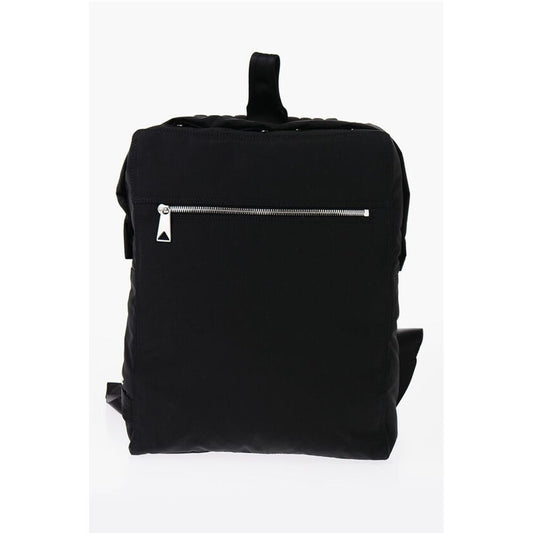 Bottega Veneta Solid Color Backpack with Zip and Snap Buttons Closure
