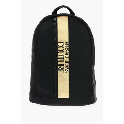 Versace JEANS COUTURE Nylon Backpack with Contrasting Logoed Detail