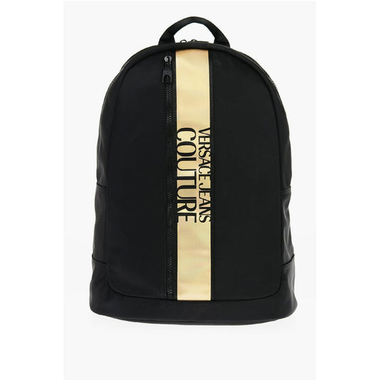 Versace JEANS COUTURE Nylon Backpack with Contrasting Logoed Detail