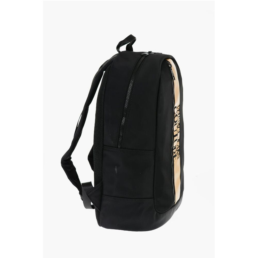 Versace JEANS COUTURE Nylon Backpack with Contrasting Logoed Detail