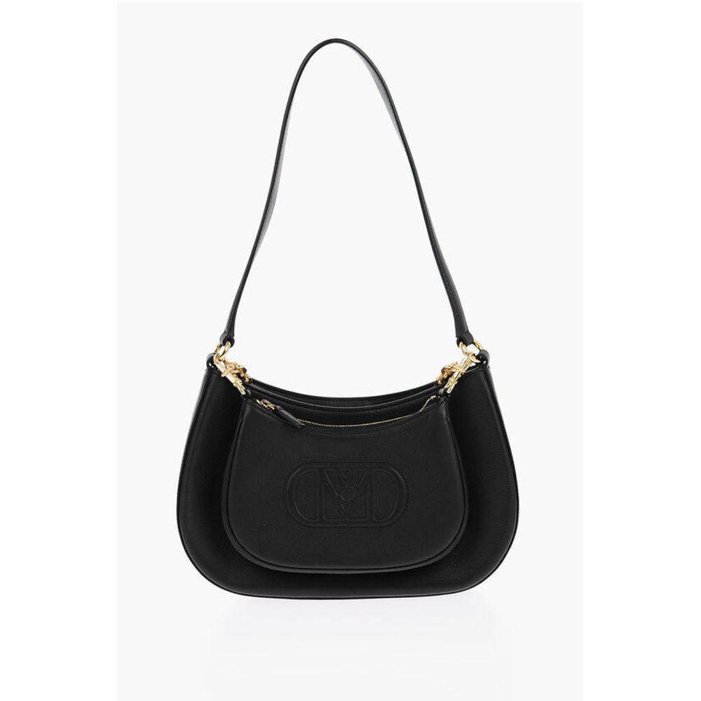 MCM Leather Hobo Bag with Removable Detail