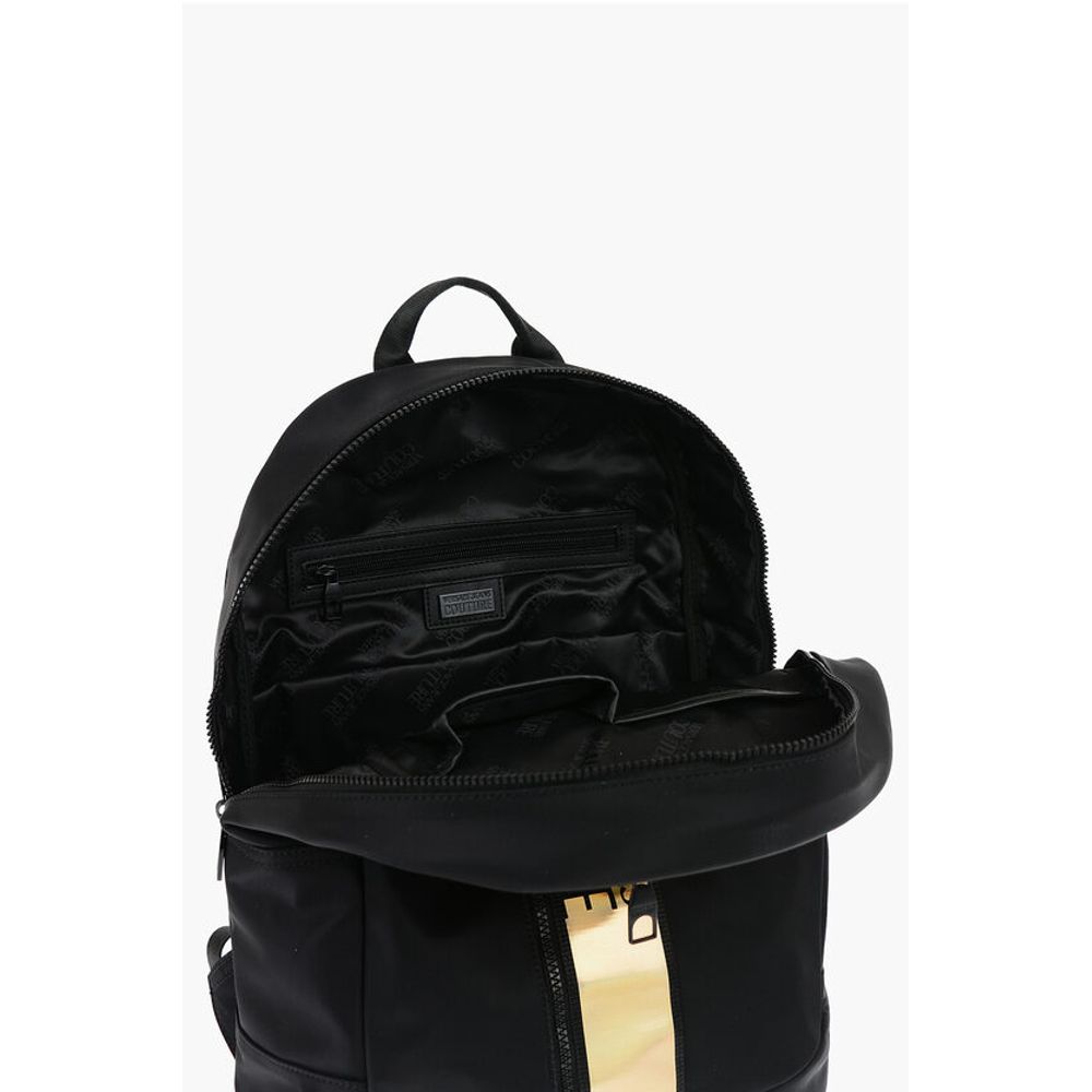 Versace JEANS COUTURE Nylon Backpack with Contrasting Logoed Detail